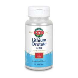 KAL Lithium Orotate 5 mg (60 veg caps)