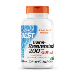 Doctor's BEST Trans-Resveratrol 200 mg with Reswinol (60 veg caps)
