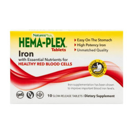 Natures Plus Hema-Plex Iron Tablets (10 tab)