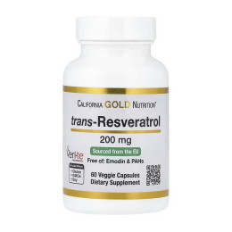 California Gold Nutrition Trans-Resveratrol 200 mg (60 veg caps)