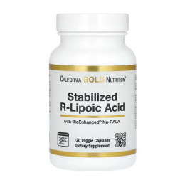 California Gold Nutrition Stabilized R-Lipoic Acid (120 veg caps)
