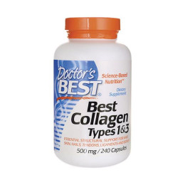 Doctor's BEST Collagen Types 1&3 500 mg with Vitamin C (240 caps)