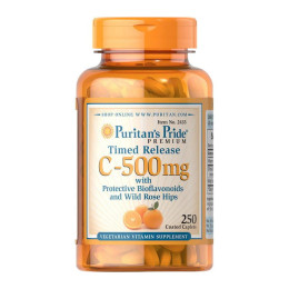 Puritan's Pride Vitamin C-500 mg with Bioflavonoids and Wild Rose Hips Time Release (100 caplets)