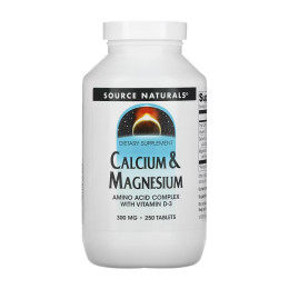 Calcium & Magnesium 300mg - 250 tabs Source Naturals