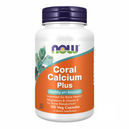 Coral Calcium Plus Mag, D - 100 vcaps Now Foods