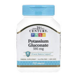 Potassium Gluconate 595 mg - 110 tabs 21st Century