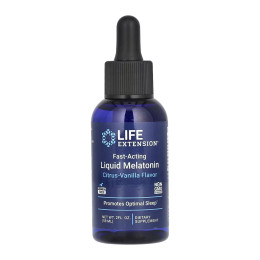 Fast-Acting Liquid Melatonin (Citrus-Vanilla) - 2 fl oz Life Extension