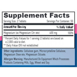 Цитрат магнію Haya Labs Magnesium Citrate 200 mg 100 tabs