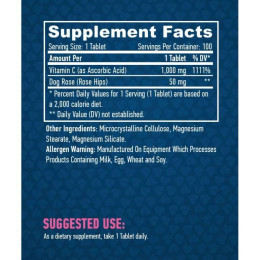 Вітамін С Haya Labs High Potency Vitamin C 1000 mg with Rose Hips 100 tabs