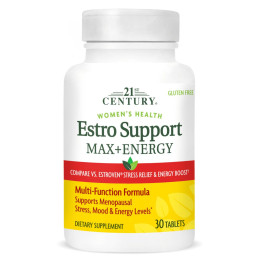 Підтримка при менопаузі 21st Century Estro Support Max + Energy 30 Tablets 21st Century