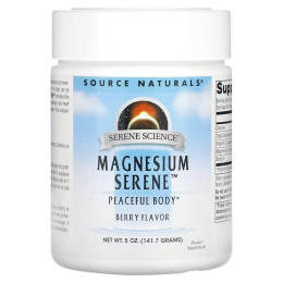 Магній Source Naturals Magnesium Serene, Peaceful Body  141.7 g (Berry Flavor) Source Naturals