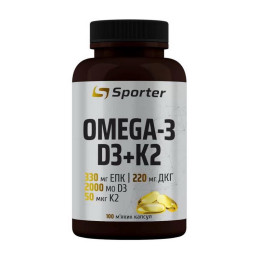 Sporter Omega-3 D3+K2 (100 sgels)