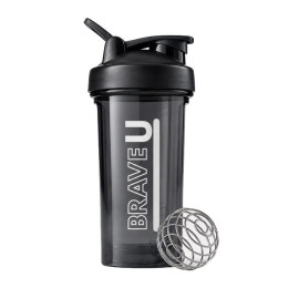 Brave U Shaker With Metal Ball (600 ml, black)