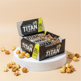 TITAN BAR - 9x85g Caramel Popcorn FitWin