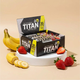 TITAN BAR - 9x85g Strawberry Banana FitWin