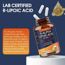 Альфа-ліпоєва кислота Totaria Health R-Alhpa Lipolic Acid 600 mg 12 in 1 formula 120 caps 40 serv