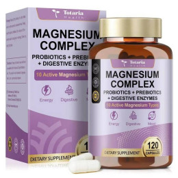 Комплекс магнію з пробіотиками Totaria Health Magnesium Complex Probiotics + Prebiotics + Degestive Enzymes 120 caps 60 serv