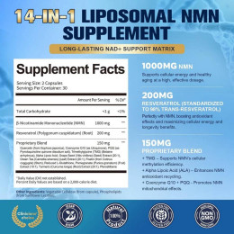 Нікотинамідмононуклеотид Totaria Health NMN 1000 mg 60 caps 30 serv