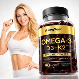 Омега-3 з вітамінами D3 та K2 IronFlex Omega 3 D3 + K2 90 caps IronFlex