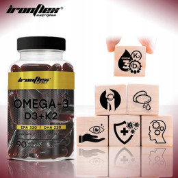 Омега-3 з вітамінами D3 та K2 IronFlex Omega 3 D3 + K2 90 caps IronFlex