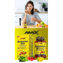 Берберин з екстрактами зеленого чаю та кульбаби Amix Nutrition AmixPro Berberine HCl with GreenTea & Dandelion 60cps Amix Nutrition