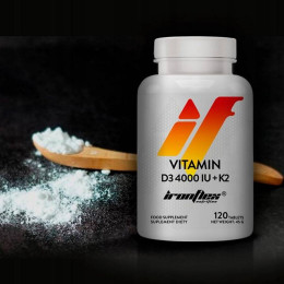 Вітамін D3 + K2 IronFlex Vitamin D3 4000 + K2 120 tabs IronFlex