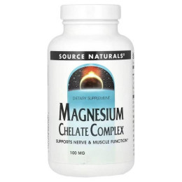 Магній хелат Source Naturals Magnesium Chelate Complex, 100 mg, 100 Tablets Source Naturals