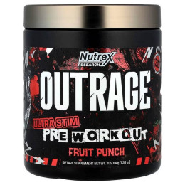 Передтренувальний комплекс Nutrex Outrage Ultra Stim Pre Workout 209,64 г, Fruit Punch Nutrex