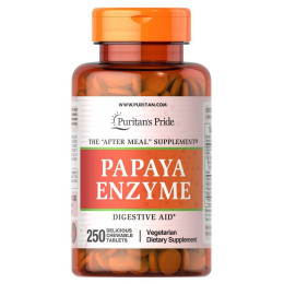 Ензими Puritan's Pride Papaya Enzyme Original 250 chew tabs Puritan's Pride
