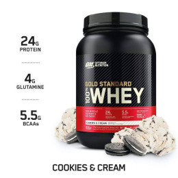 Протеїн Optimum Nutrition Gold Standard 100% Whey 908 g (Cookies Cream) EU Optimum Nutrition