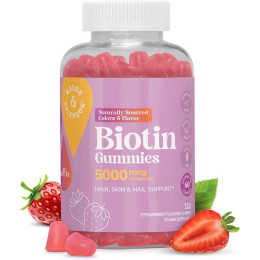 Біотин Kalos & Splendor™ Biotin Gummies Strawberry 120 Gummies (2,500 mcg per Gummy) 21st Century