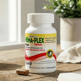 Комплекс заліза Hema-Plex® Iron 30 Slow-Release Tablets Nature's Plus