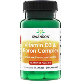 Вітамін D та бор Vitamin D & Boron Complex - Features Fruitx-B 60 Caps Swanson