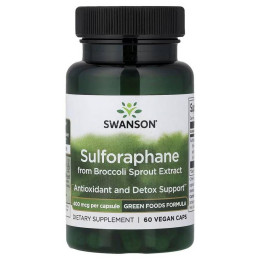 Сульфорафан Sulforaphane from Broccoli Sprout Extract 400 mcg 60veg caps Swanson