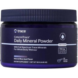 Щоденні мінерали ConcenTrace®, Daily Mineral Powder 132g (Natural Blue Acai) Trace Minerals Research