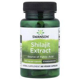 Екстракт муміє Shilajit Extract 400 mg 60 Veggie Caps Swanson