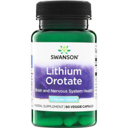 Літій Lithium Orotate 5mg 60 veg caps Swanson
