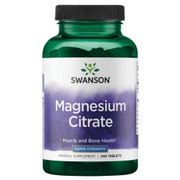 Магній цитрат Magnesium Citrate - Super Strength 112.5 mg 240 Tabs Swanson