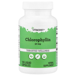 Хлорофілін Chlorophyllin 50 mg 100 Liquid Capsules Vitacost