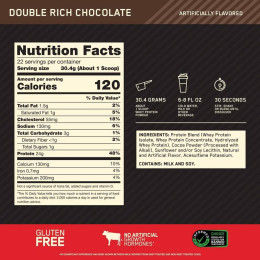 Протеїн Gold Standard 100% Whey 680g (Double Rich Chocolate) Optimum Nutrition