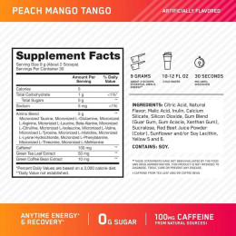 Амінокомплекс Amino Energy 270g (Peach Mango) Optimum Nutrition