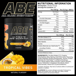Передтренувальний стимулятор Applied Nutrition ABE (All Black Everything) 375 g (Tropical) Applied Nutrition