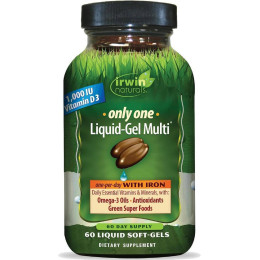 Комплекс вітамінів і мінералів Irwin Naturals Only One Liquid-Gel Multi With Iron 60 Liquid Soft-Gels Irwin Naturals