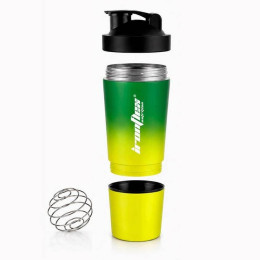 Сталевий шейкер IronFlex Steel Shaker 591ml (Green Yellow) IronFlex