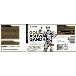 Ашваганда Kevin Levrone Gold Ashwagandha 500 mg (35 mg вітанолідів) 60 caps Kevin Levrone