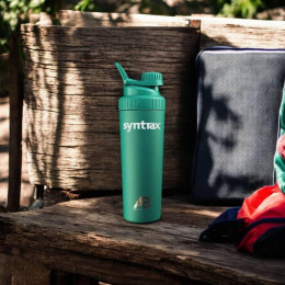 Сталевий шейкер Syntrax Steel Aerobottle 946ml (Teal) Syntrax