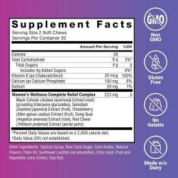 Комплекс для полегшення менопаузи Force Factor Menopause Relief 60 Soft Chews (Mixed Berry)