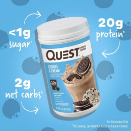 Протеїен Protein Powder 726g (Cookies & Cream) Quest Nutrition