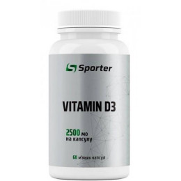 Вітамін D3 Sporter Vitamin D3 2500 MО 60 гелевих капсул Sporter
