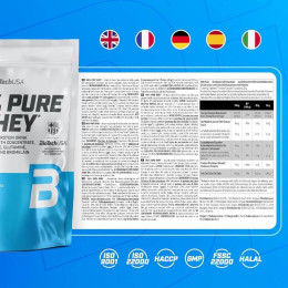 Протеїн BioTech 100% Pure Whey 900 g (Strawberry) BioTech